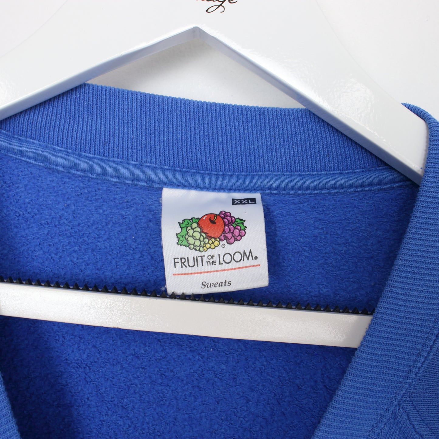 Vintage Fruit Of The Loom sweatshirt in blue. Best fits XXL