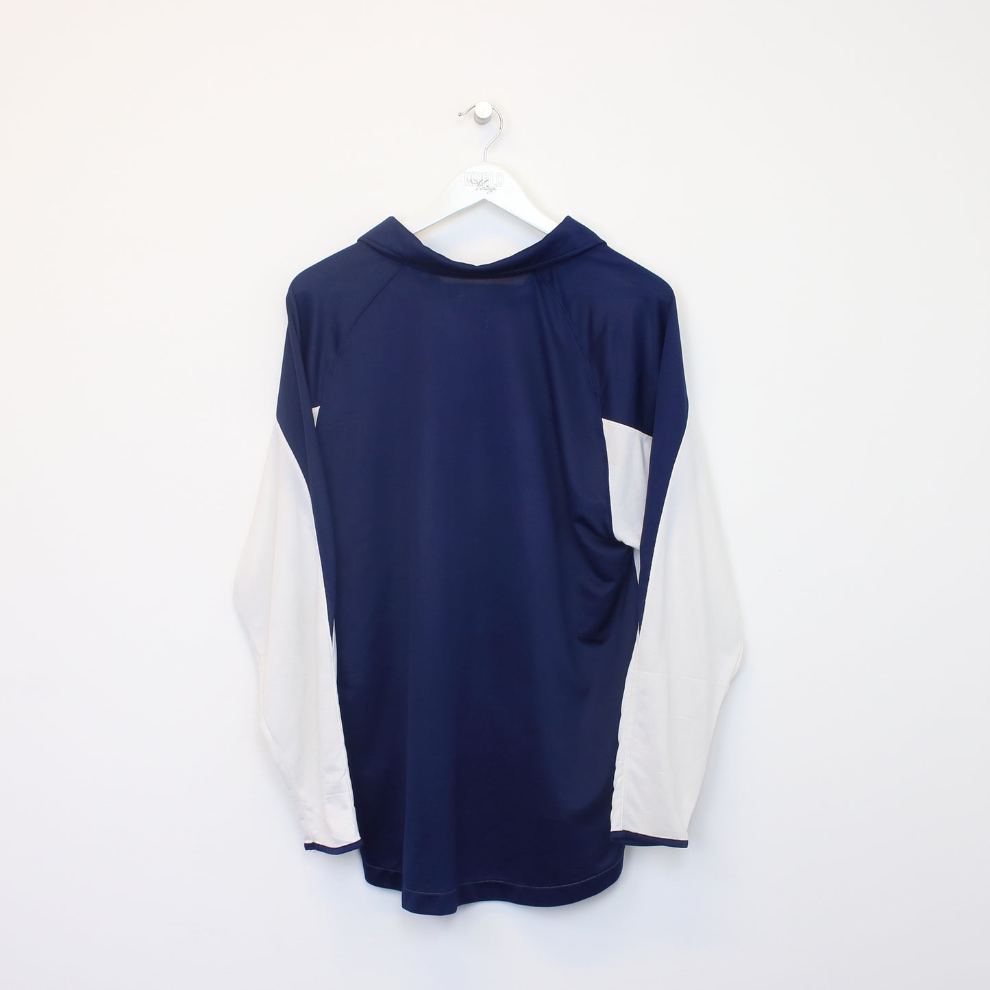 Vintage Hummel Yokohama FC 2000s Home bootleg football shirt in white and blue. Best fits L