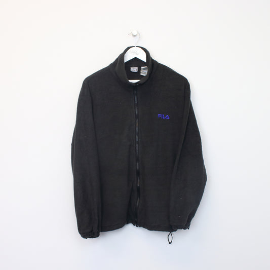 Vintage Fila fleece in black. Best fits L