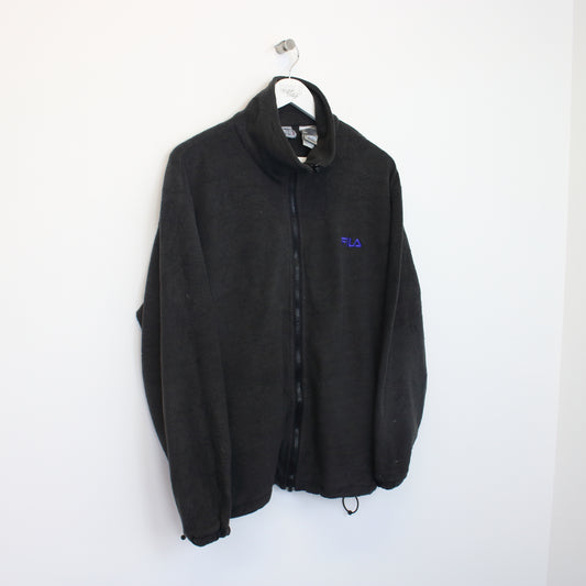 Vintage Fila fleece in black. Best fits L