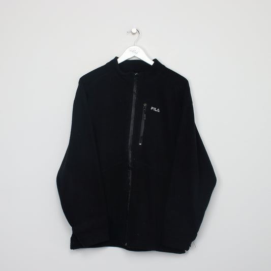 Vintage Fila fleece in black. Best fits L