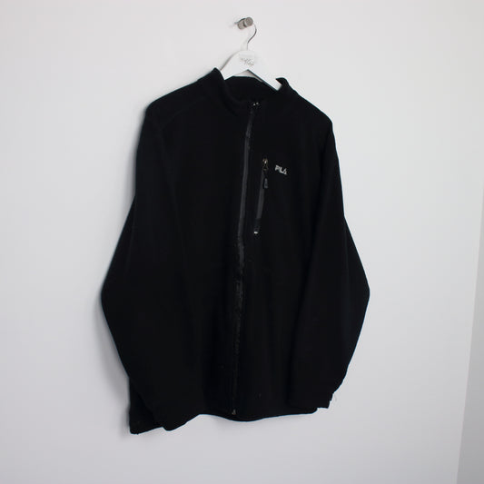 Vintage Fila fleece in black. Best fits L