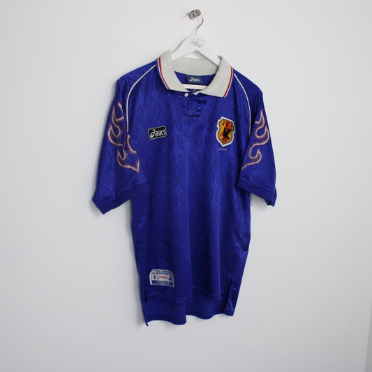 Vintage Asics Japan 1996/97 Home football shirt in Red and blue. Best fits M