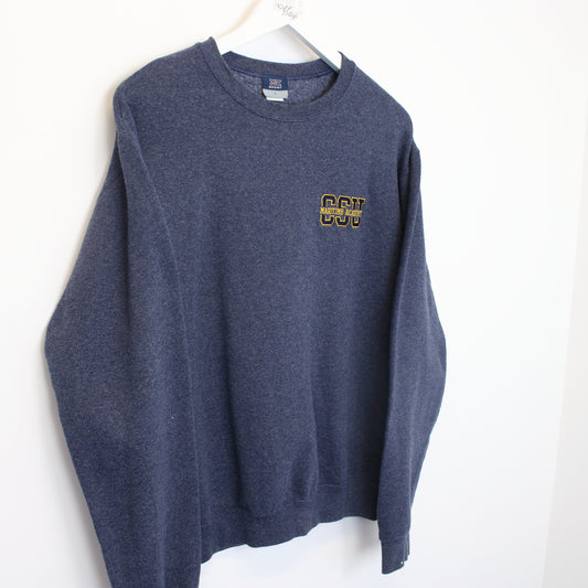 Vintage MV Sport CSU Maritime Academy sweatshirt in blue. Best fits S