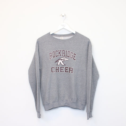 Vintage Jerzees Rockridge Cheer sweatshirt in grey. Best fits S