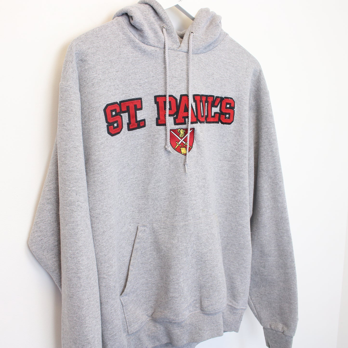 Vintage Champion St Pauls hoodie in grey. Best fits M