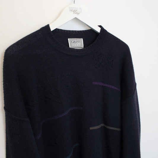 Vintage Griff knit sweatshirt in purple. Best fits L