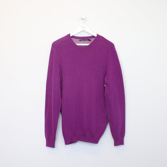 Vintage WoolOvers knit sweatshirt in purple. Best fits M