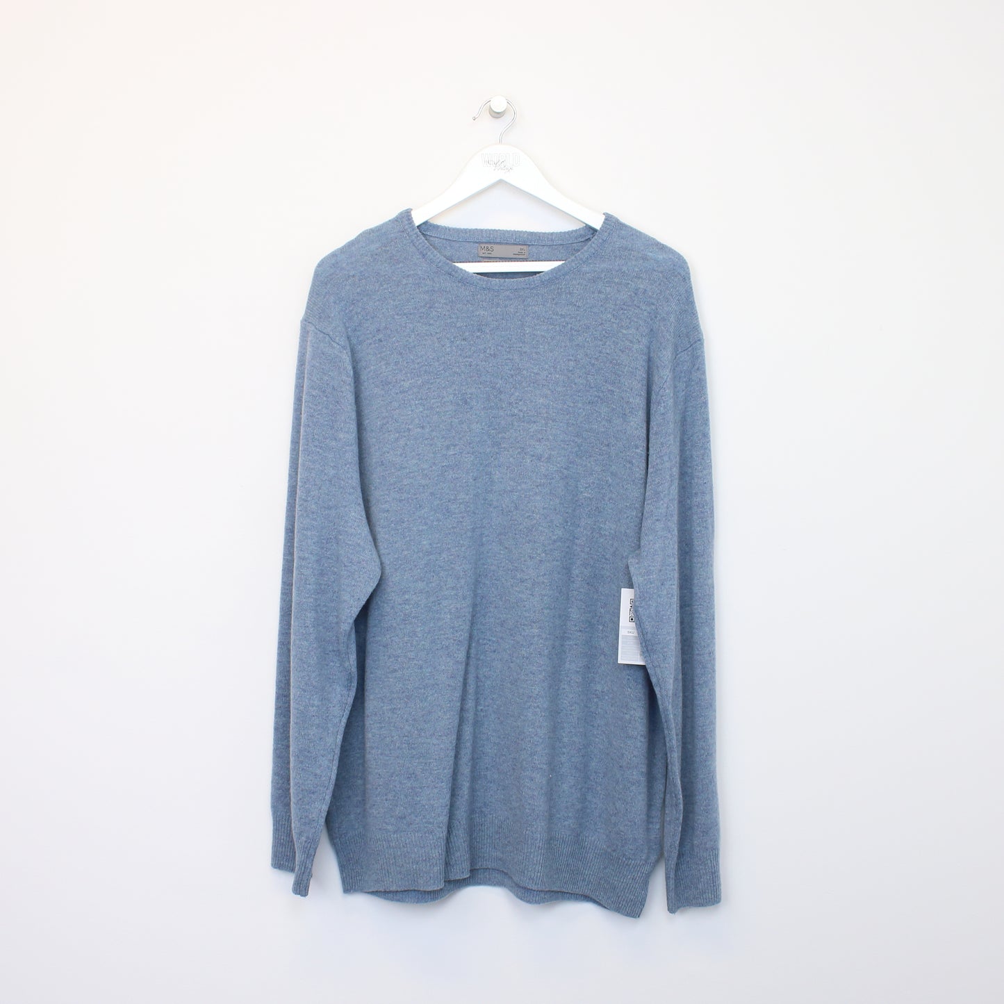 Vintage M&S knit sweatshirt in blue. Best fits XXL