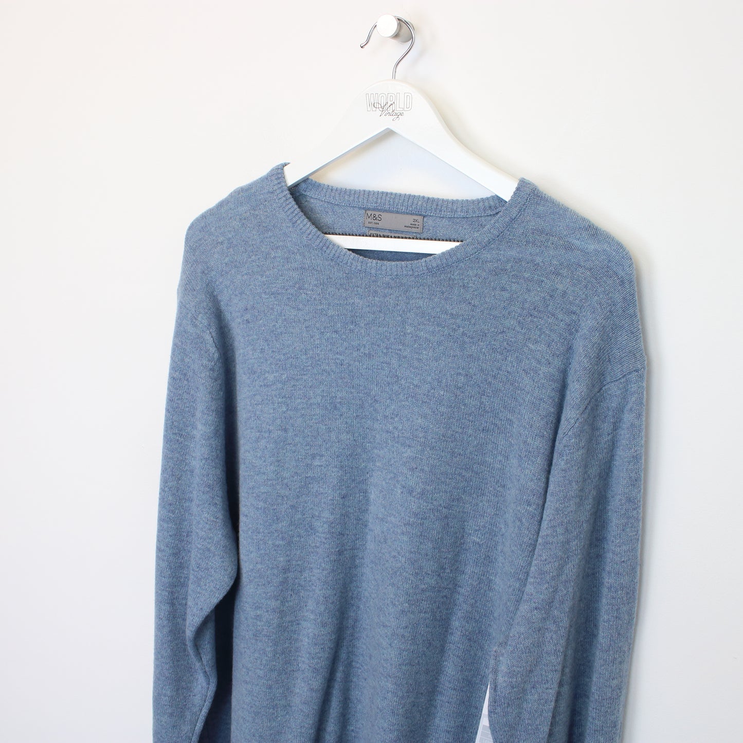 Vintage M&S knit sweatshirt in blue. Best fits XXL