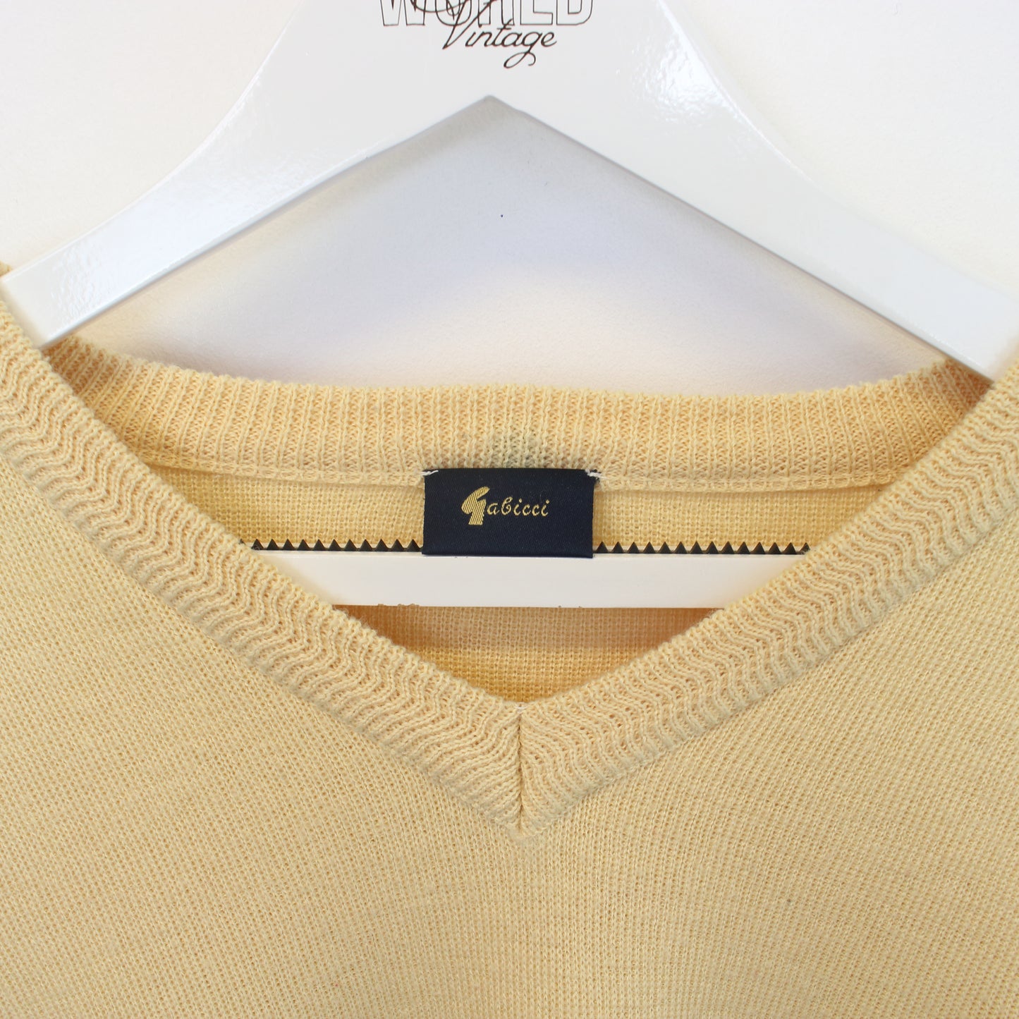 Vintage Gabicci knit sweatshirt in yellow. Best fits L