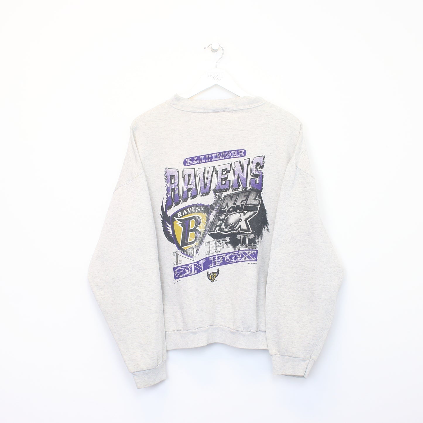 Vintage 1996 Baltimore Ravens sweatshirt in grey. Best fits M