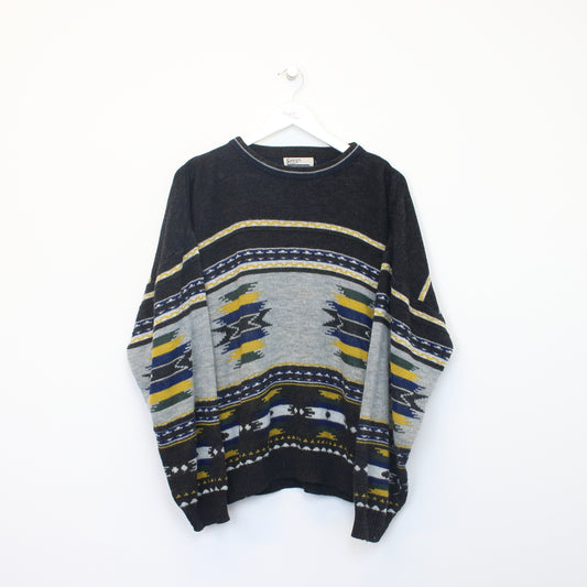 Vintage Custom Club knit sweatshirt in multi colour. Best fits XL