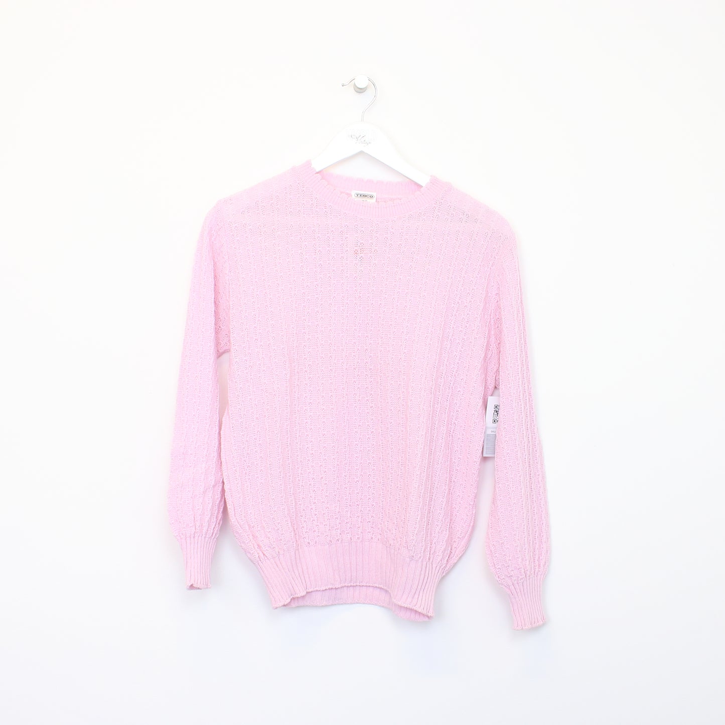 Vintage Tesco knit sweatshirt in pink. Best fits S