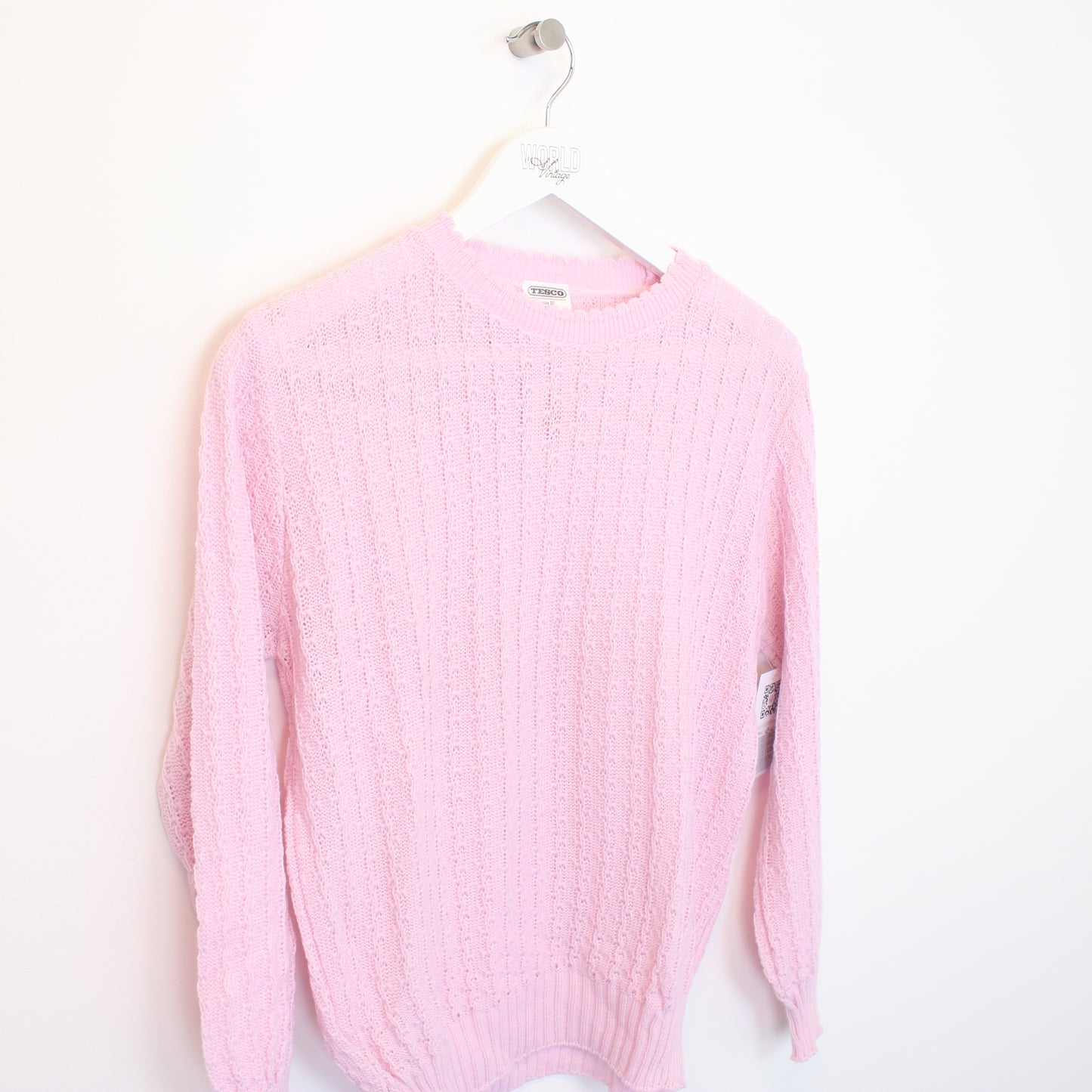 Vintage Tesco knit sweatshirt in pink. Best fits S