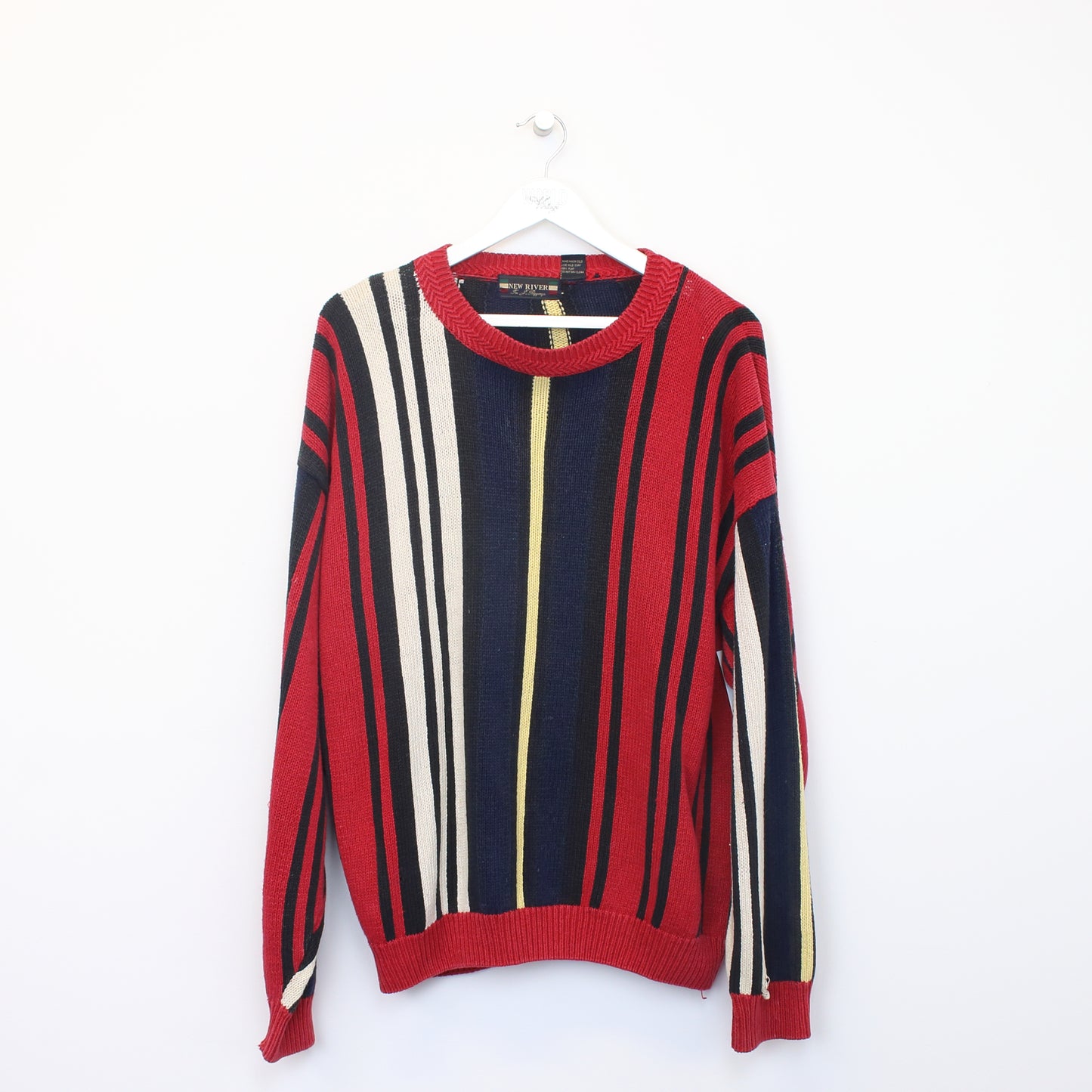 Vintage New River knit sweatshirt in multi colour. Best fits L