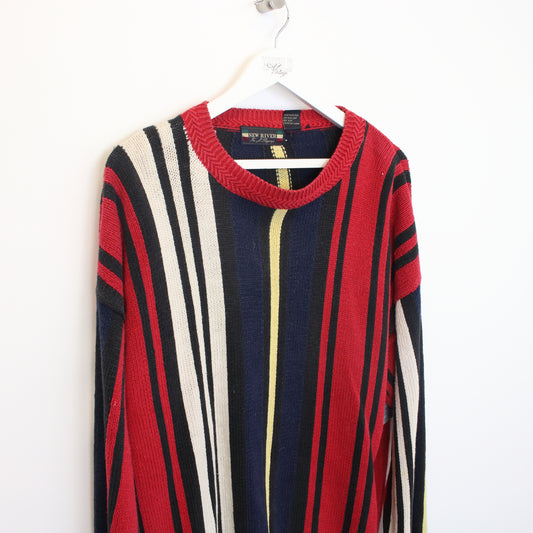 Vintage New River knit sweatshirt in multi colour. Best fits L