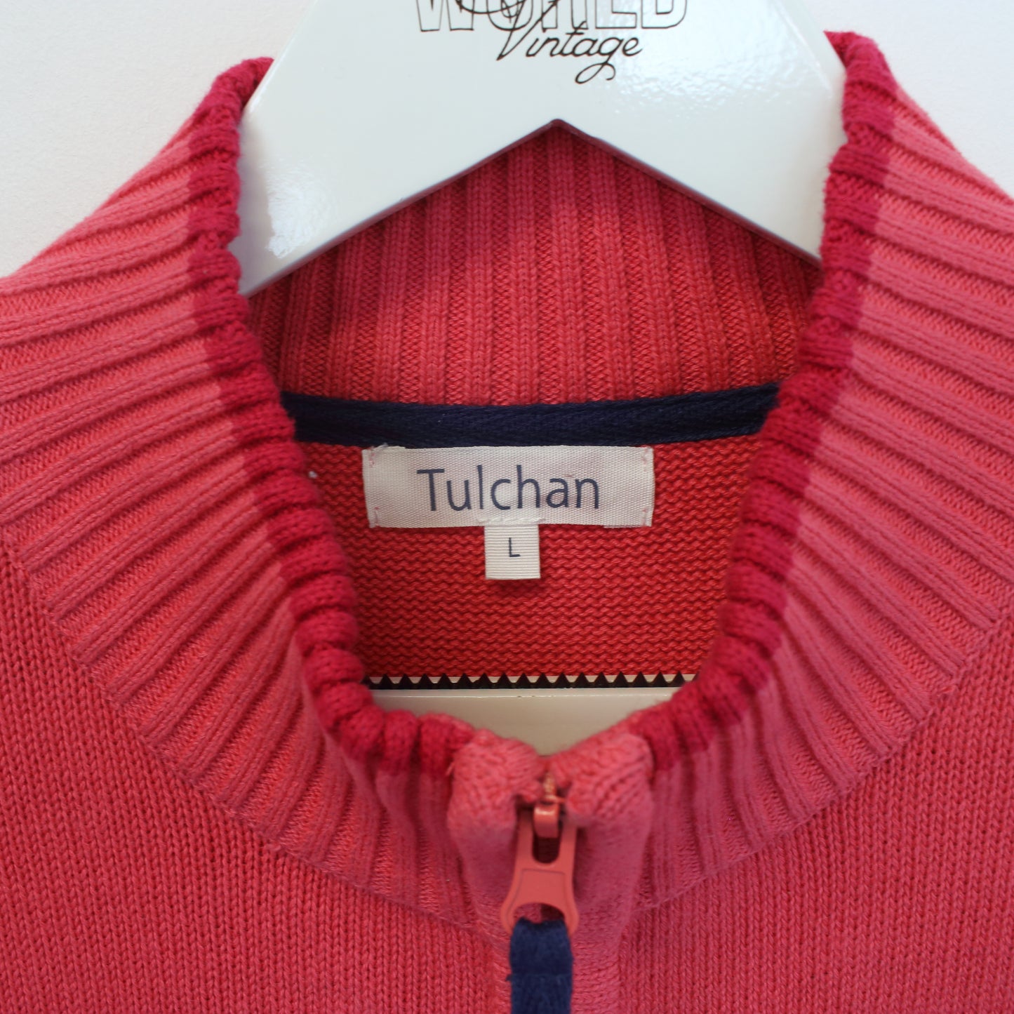 Vintage Tulchan knit sweatshirt in Pink. Best fits S