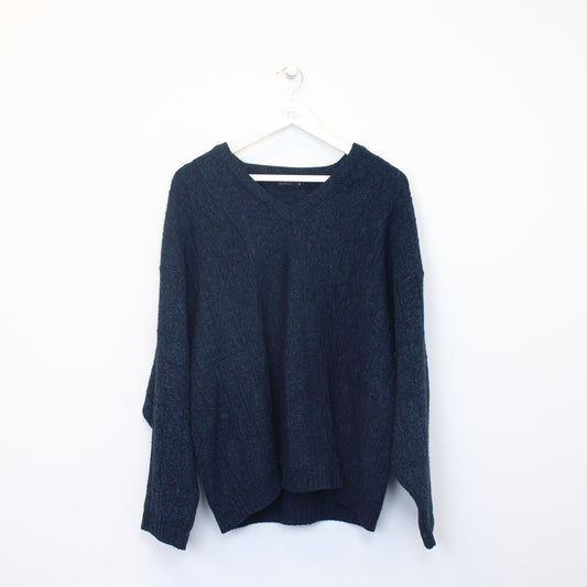 Vintage BHS knit sweatshirt in blue. Best fits M