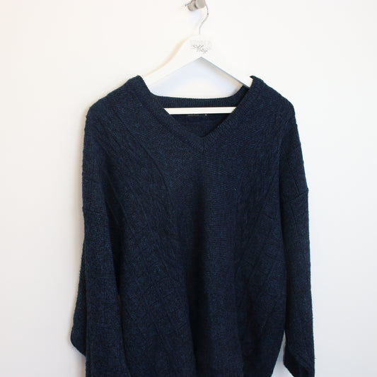 Vintage BHS knit sweatshirt in blue. Best fits M