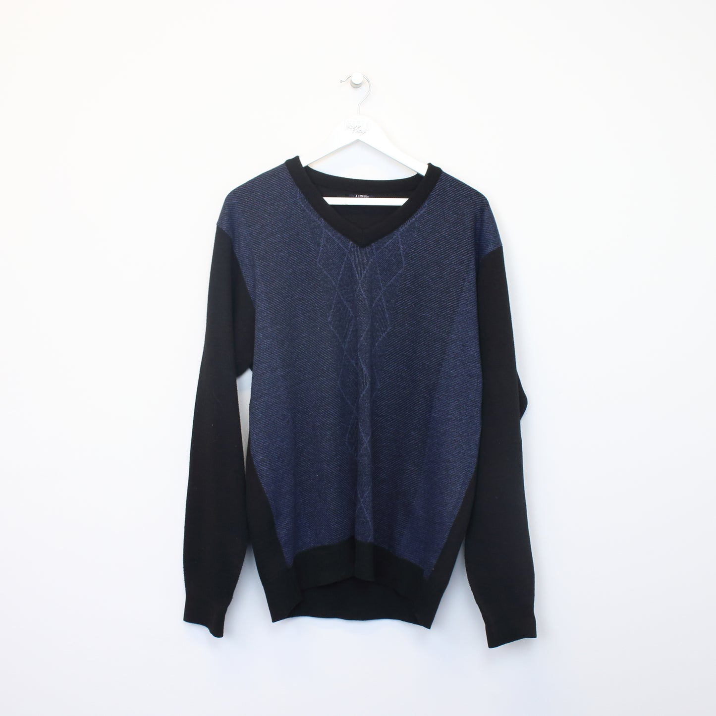 Vintage J.J. Willis knit sweatshirt in blue and black. Best fits L