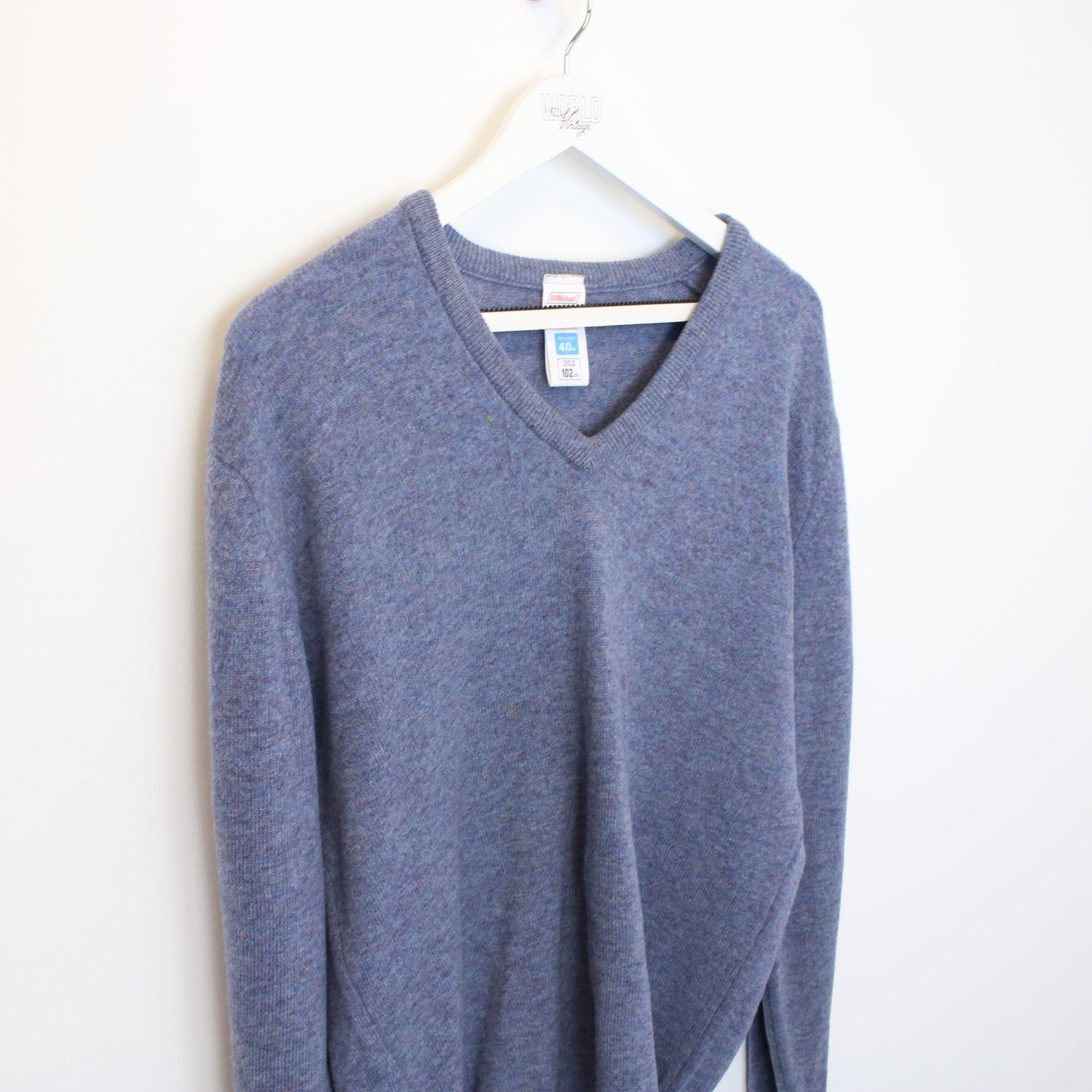 Vintage St Michael knit sweatshirt in blue. Best fits L