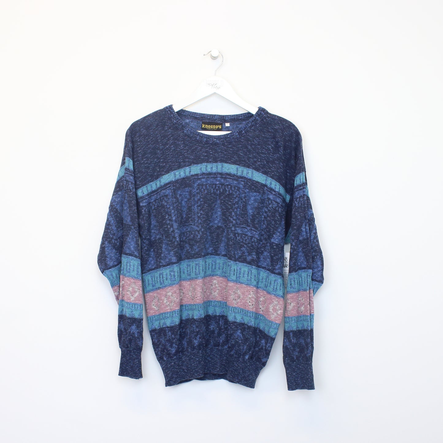 Vintage Knosso's knit sweatshirt in multi colour. Best fits M