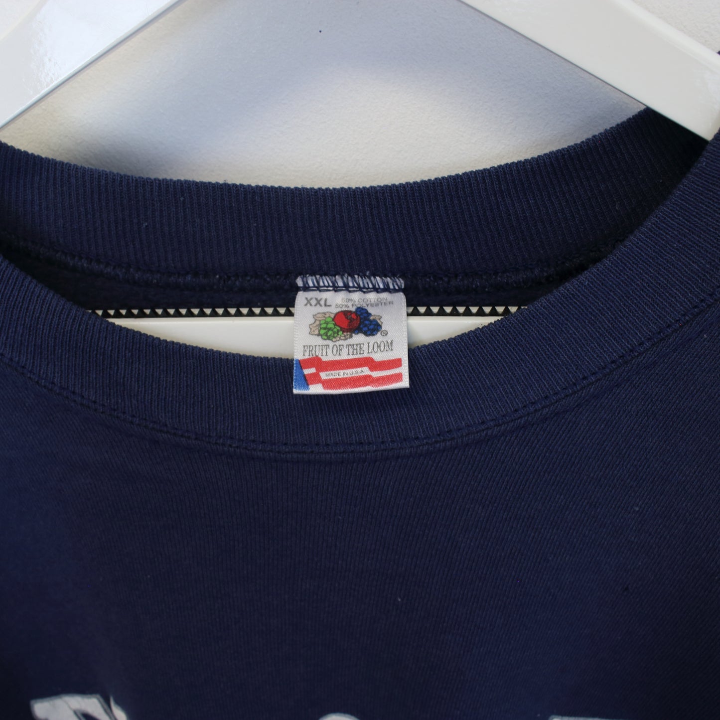 Vintage Fruit Of The Loom sweatshirt in navy. Best fits L