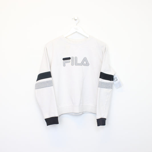 Vintage Women's Fila sweatshirt in white. Best fits XL