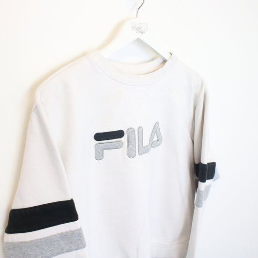 Vintage Women's Fila sweatshirt in white. Best fits XL