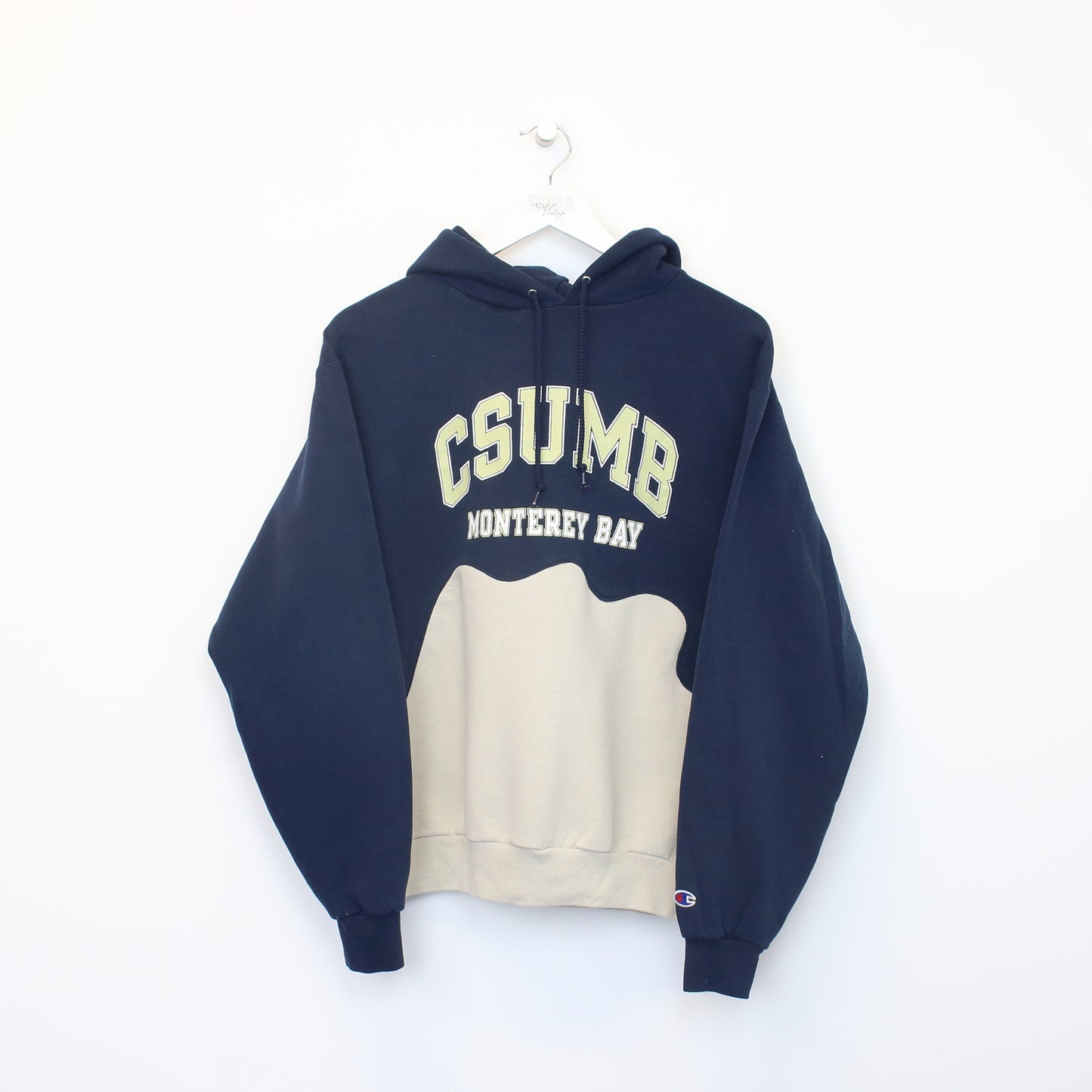 Vintage Champion hoodie in navy and cream. Best M