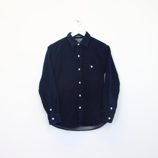 Vintage Lam Feel corduroy shirt in blue. Best fits S