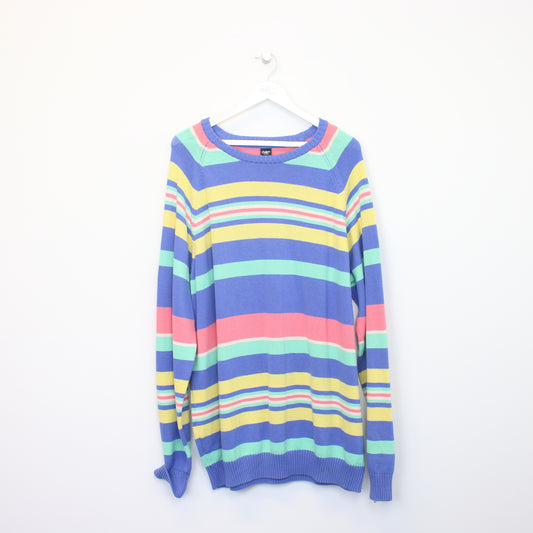 Vintage Cotton knit sweatshirt in multi colour. Best fits XXL