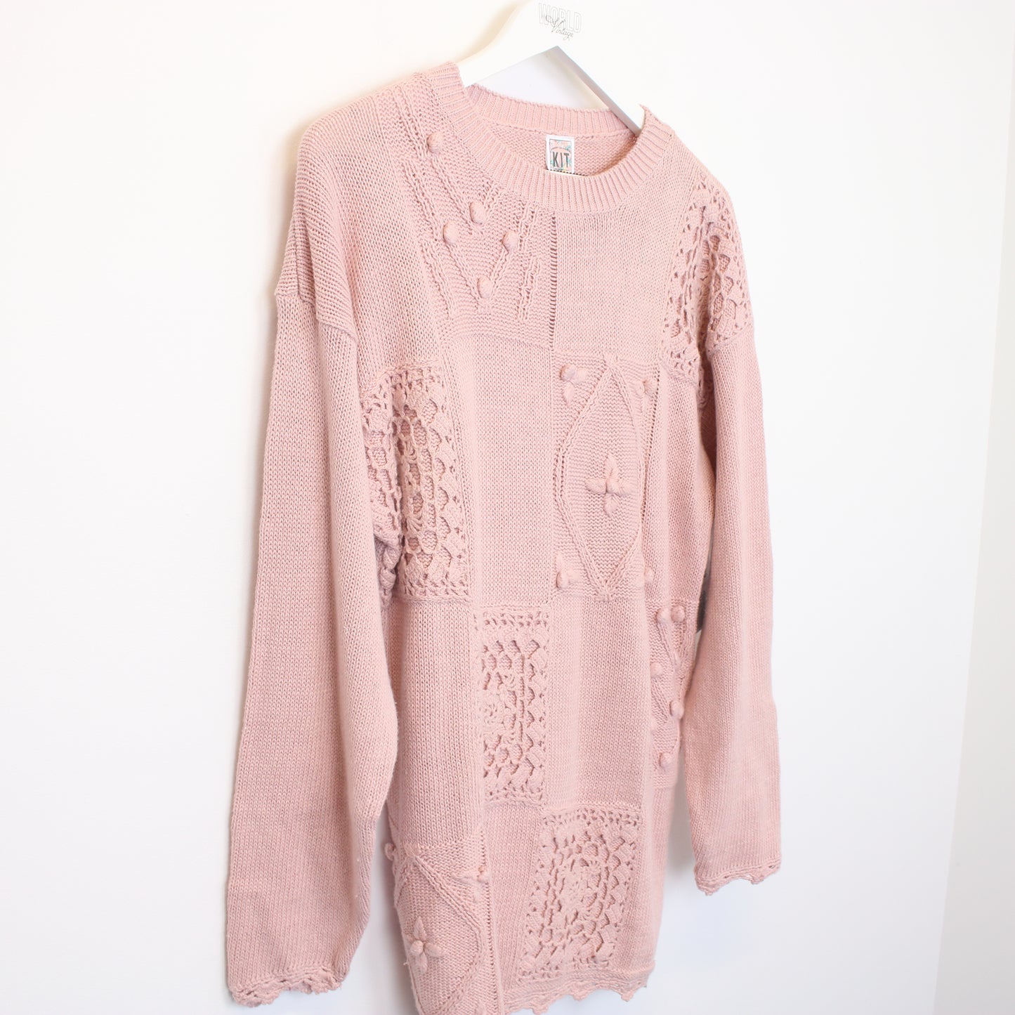 Vintage Finest Quality knit sweatshirt in pink Best fits M