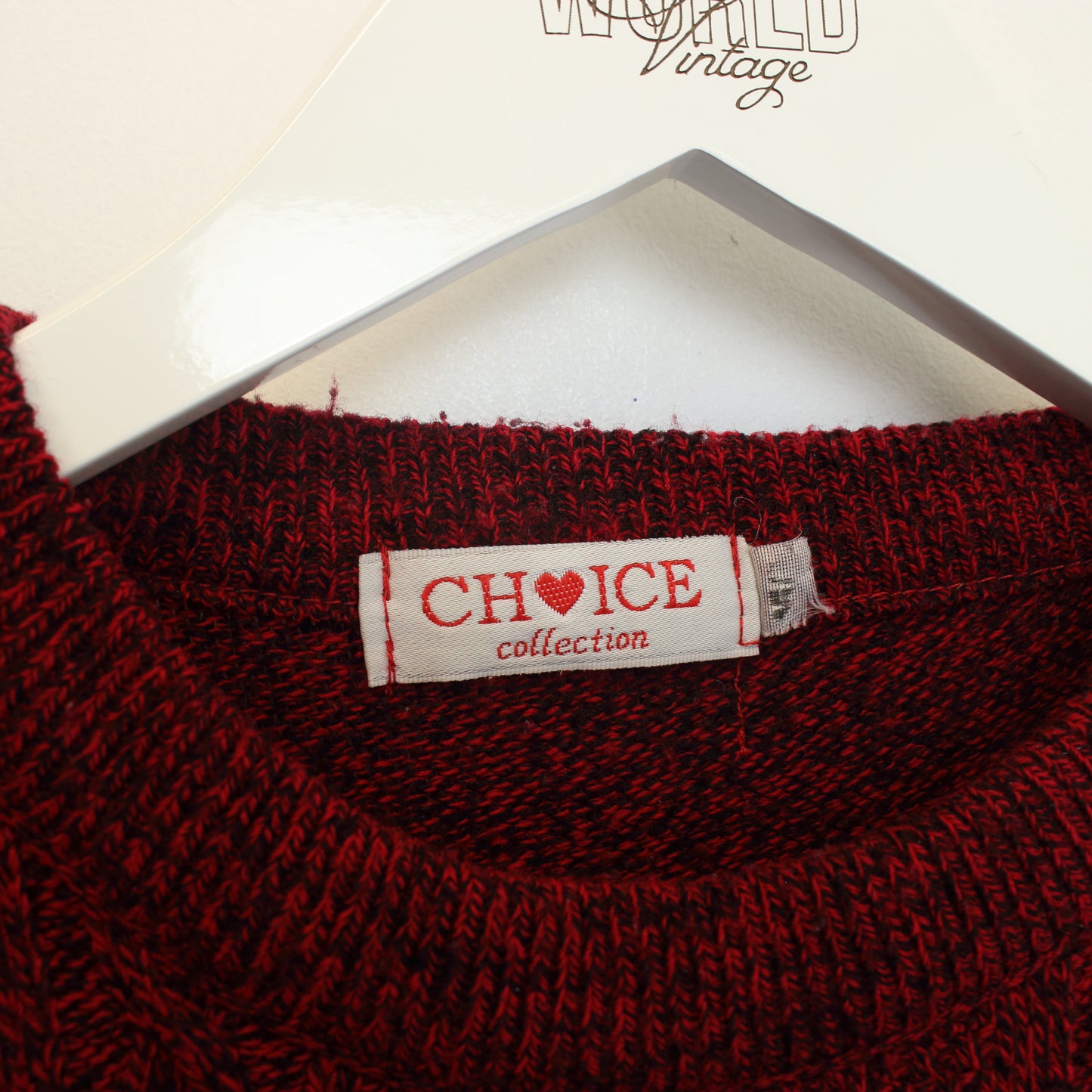 Vintage Choice knit sweatshirt in red. Best fits S