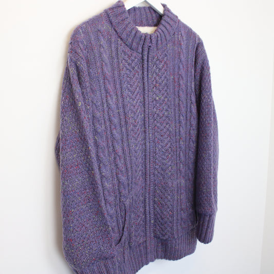 Vintage Amber knit sweatshirt in purple. Best fits L