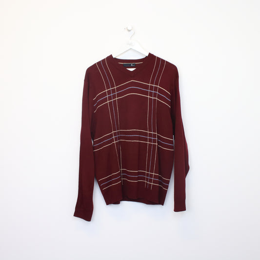 Vintage BHS knit sweatshirt in burgundy. Best fits M