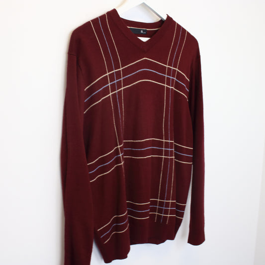 Vintage BHS knit sweatshirt in burgundy. Best fits M