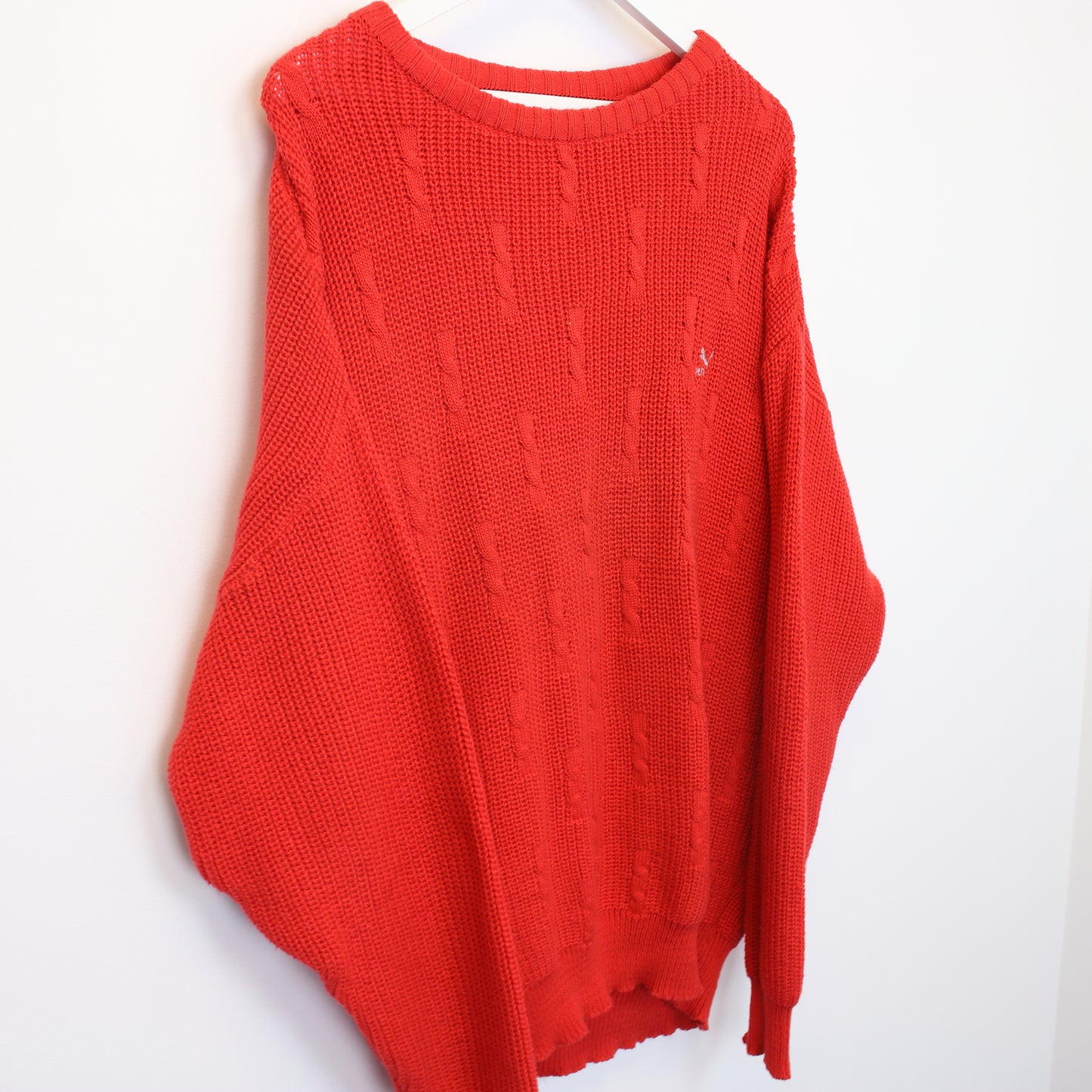 Vintage Puma knit sweatshirt in red. Best fits XL