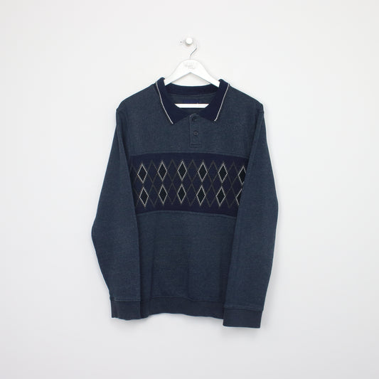 Vintage Tom Hagan knit sweatshirt in navy. Best fits L