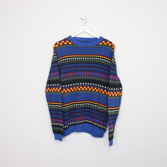 Vintage Rebel knit sweatshirt in multi colour. Best fits L