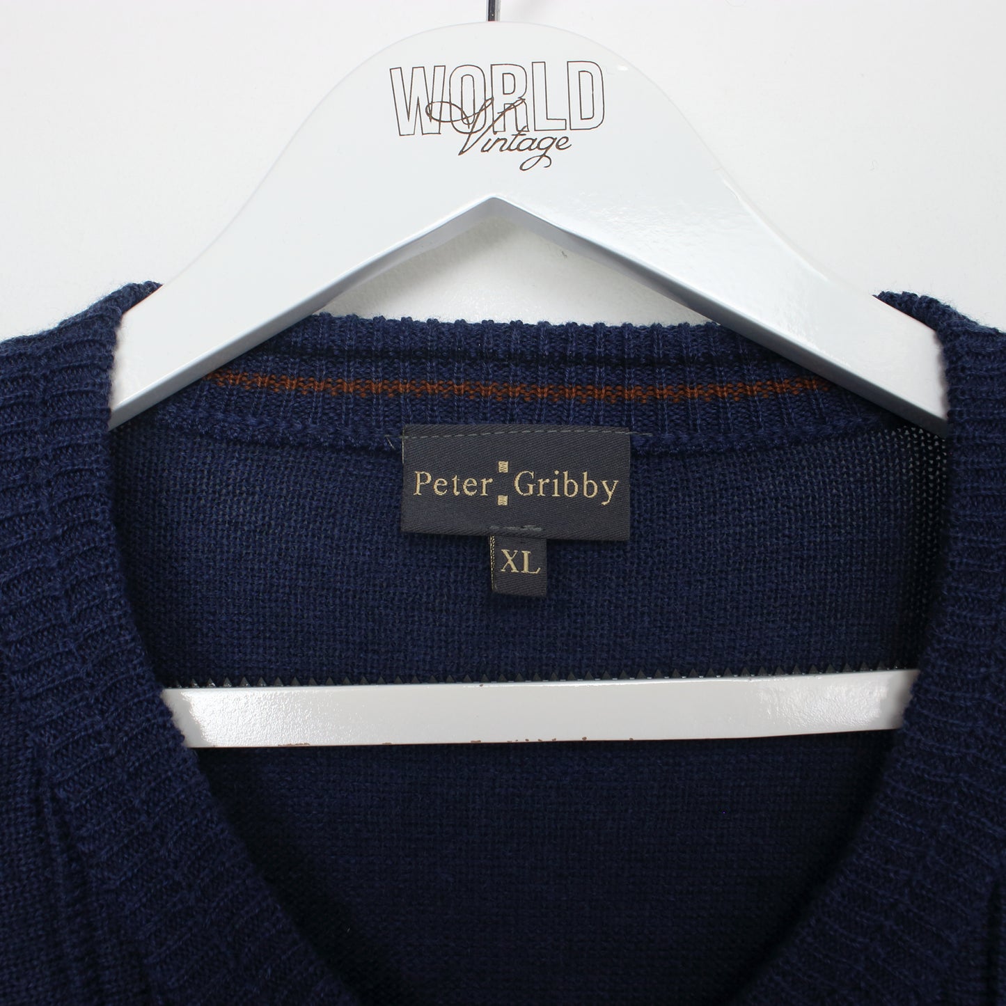 Vintage Peter Gribby knit sweatshirt in navy. Best fits XL