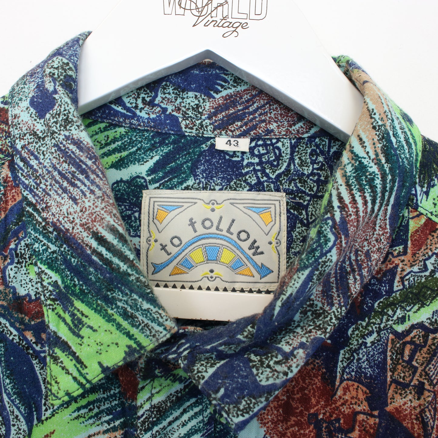 Vintage To Follow Hawaiian shirt in multi colour. Best fits XL