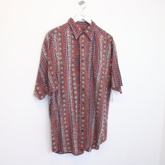 Vintage Burton Hawaiian shirt in burgundy. Best fits L