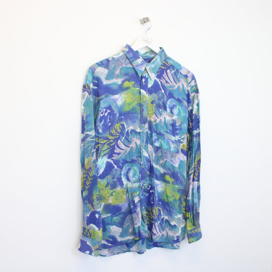 Vintage Club D'amingo Hawaiian shirt in blue and green. Best fits L