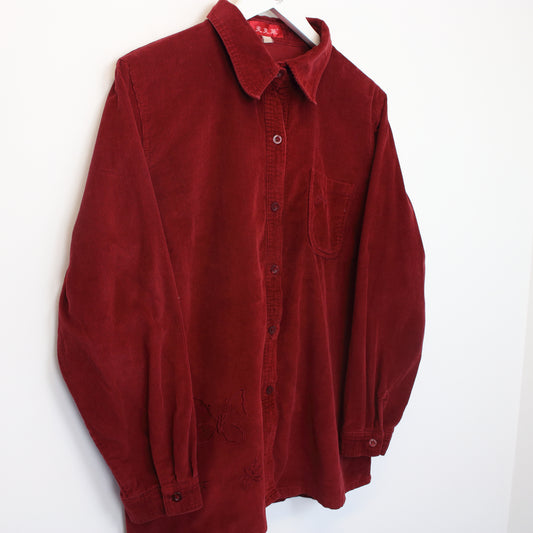 Vintage Unbranded cord shirt in red. Best fits M