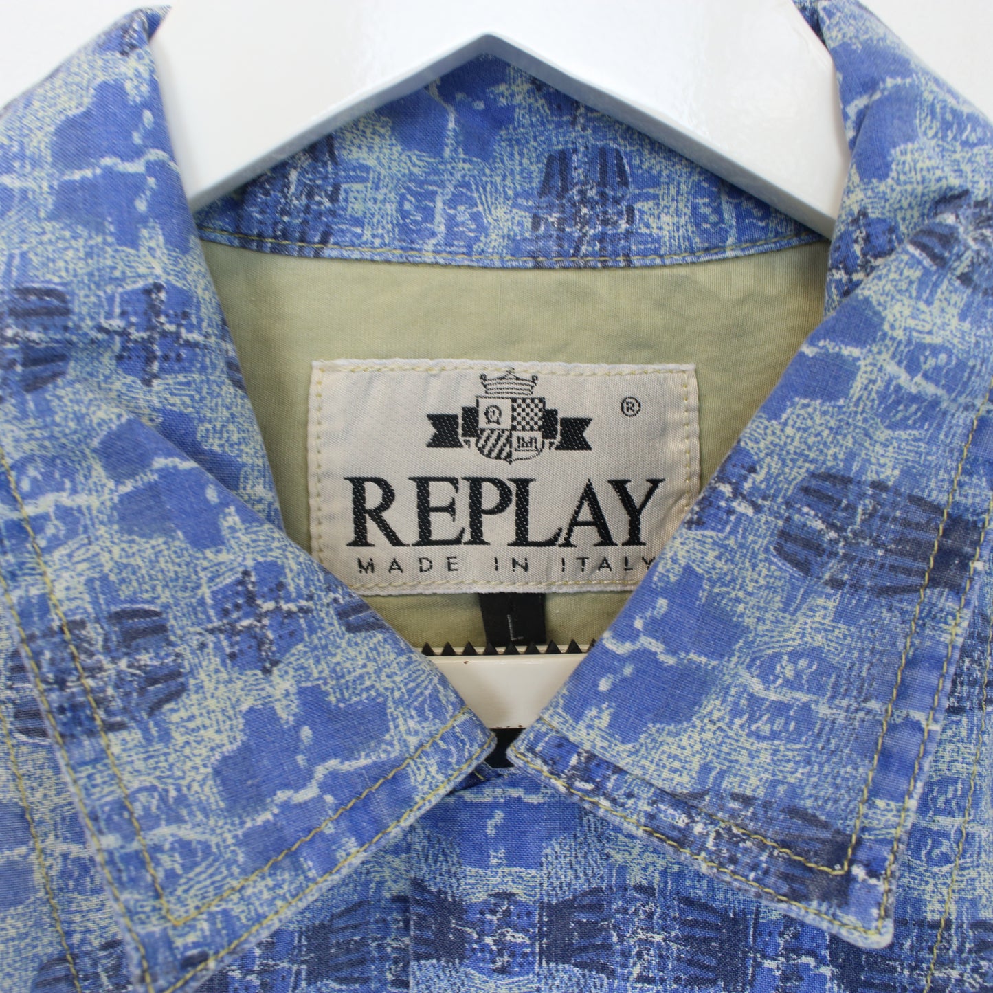 Vintage Replay shirt in blue. Best fits L