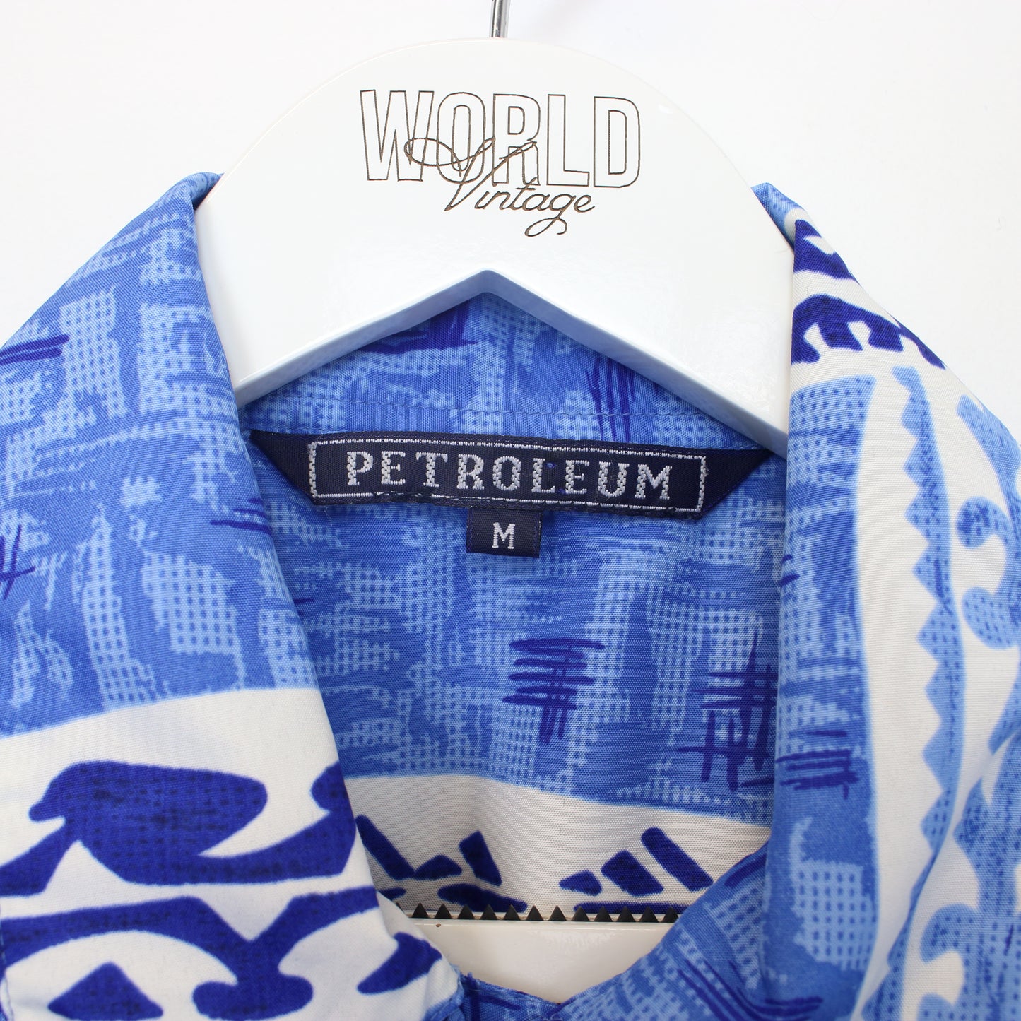 Vintage Petroleum shirt in blue. Best fits M