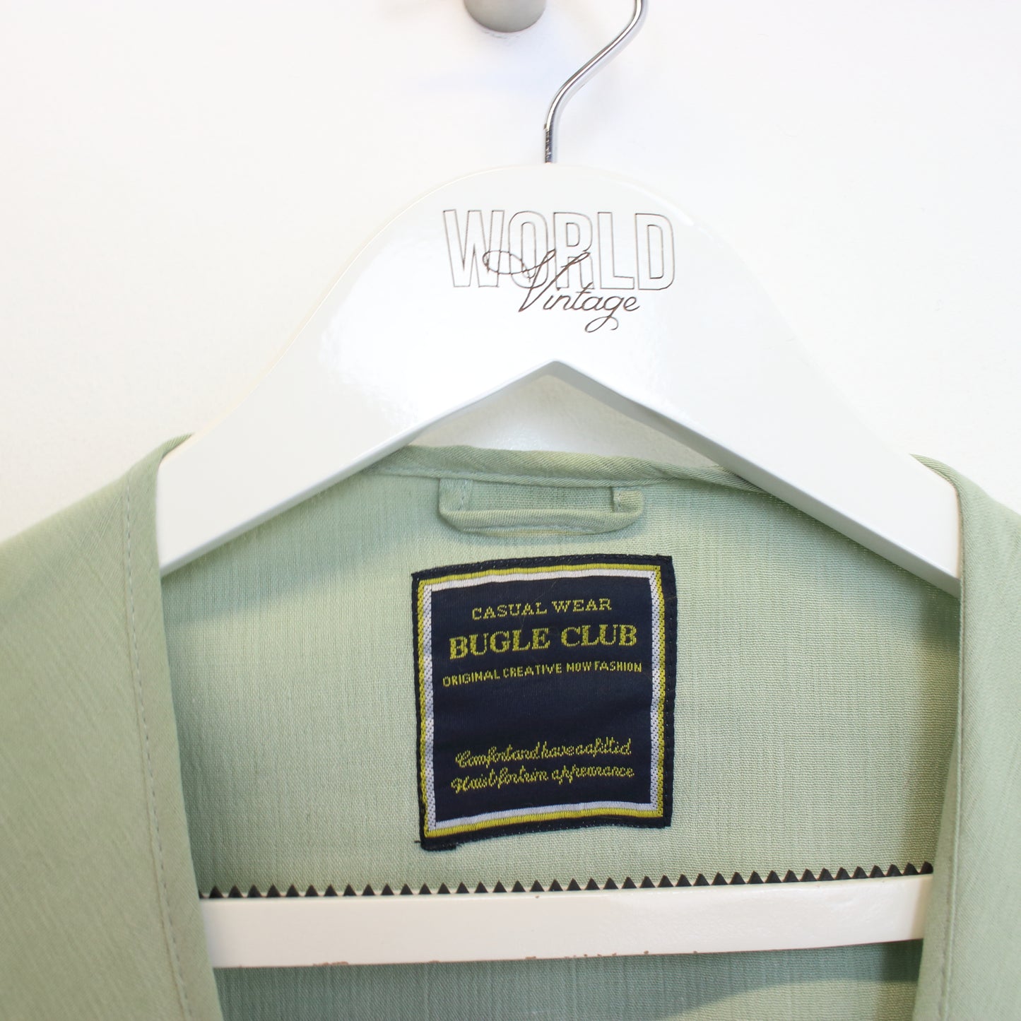 Vintage Bugle Club vest in grey/green. Best fits M