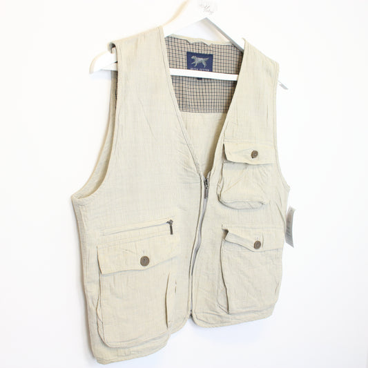 Vintage Irish Setter vest in beige. Best fits M